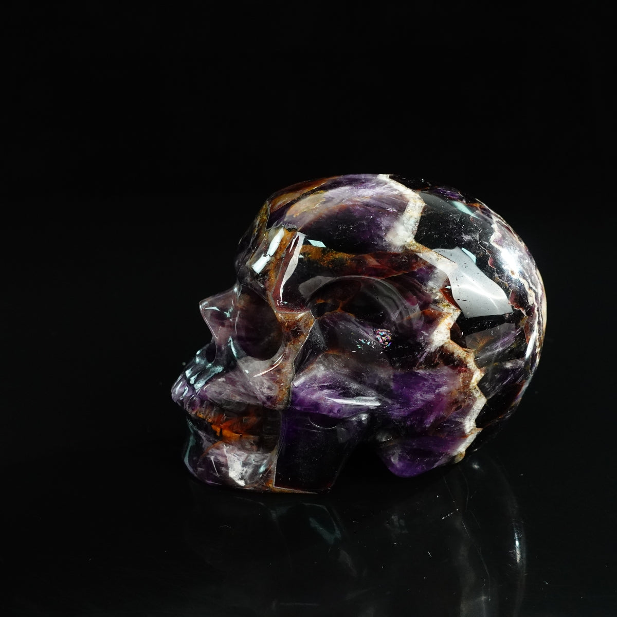 4.5" Amethyst Crystal Skull Carving - Unique Piece #AM05