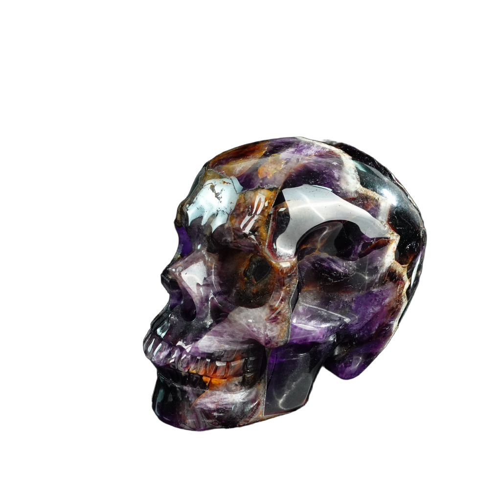 4.5" Amethyst Crystal Skull Carving - Unique Piece #AM05