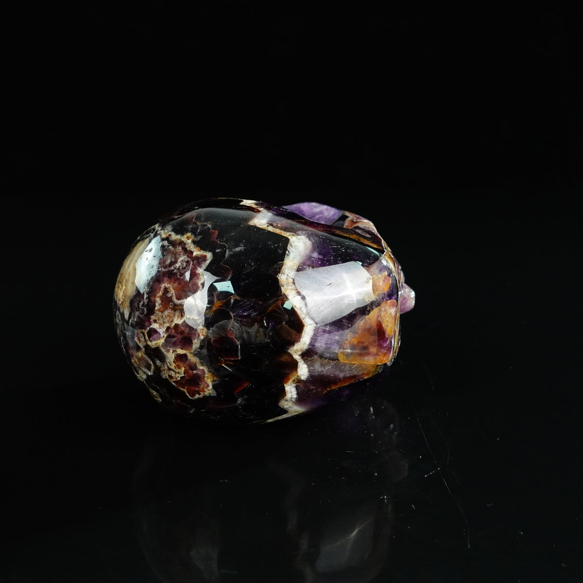 4.5" Amethyst Crystal Skull Carving - Unique Piece #AM05