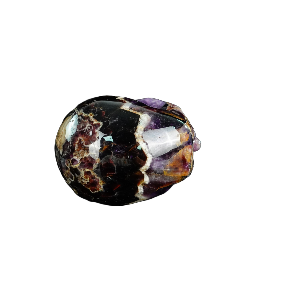 4.5" Amethyst Crystal Skull Carving - Unique Piece #AM05