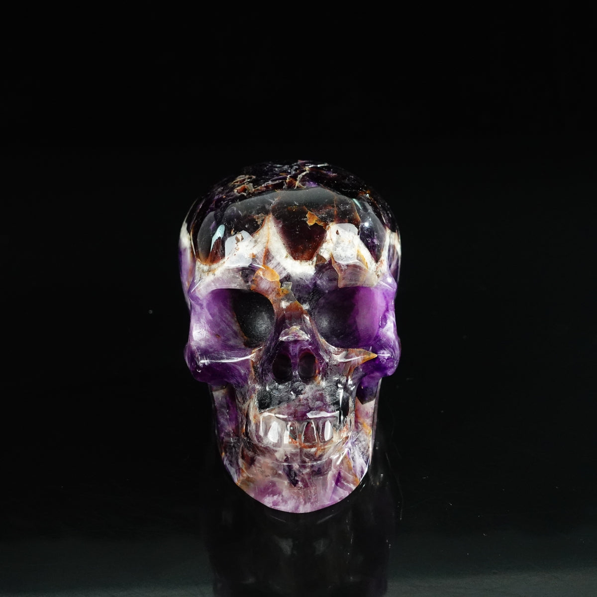 4.5" Amethyst Crystal Skull Carving - Unique Piece #AM06