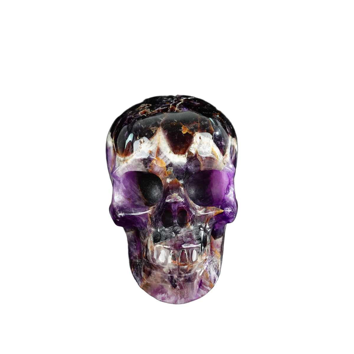 4.5" Amethyst Crystal Skull Carving - Unique Piece #AM06