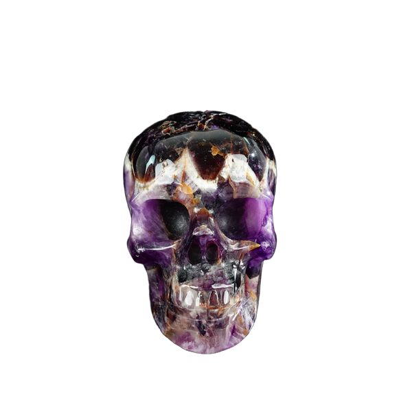 4.5" Amethyst Crystal Skull Carving - Unique Piece #AM06