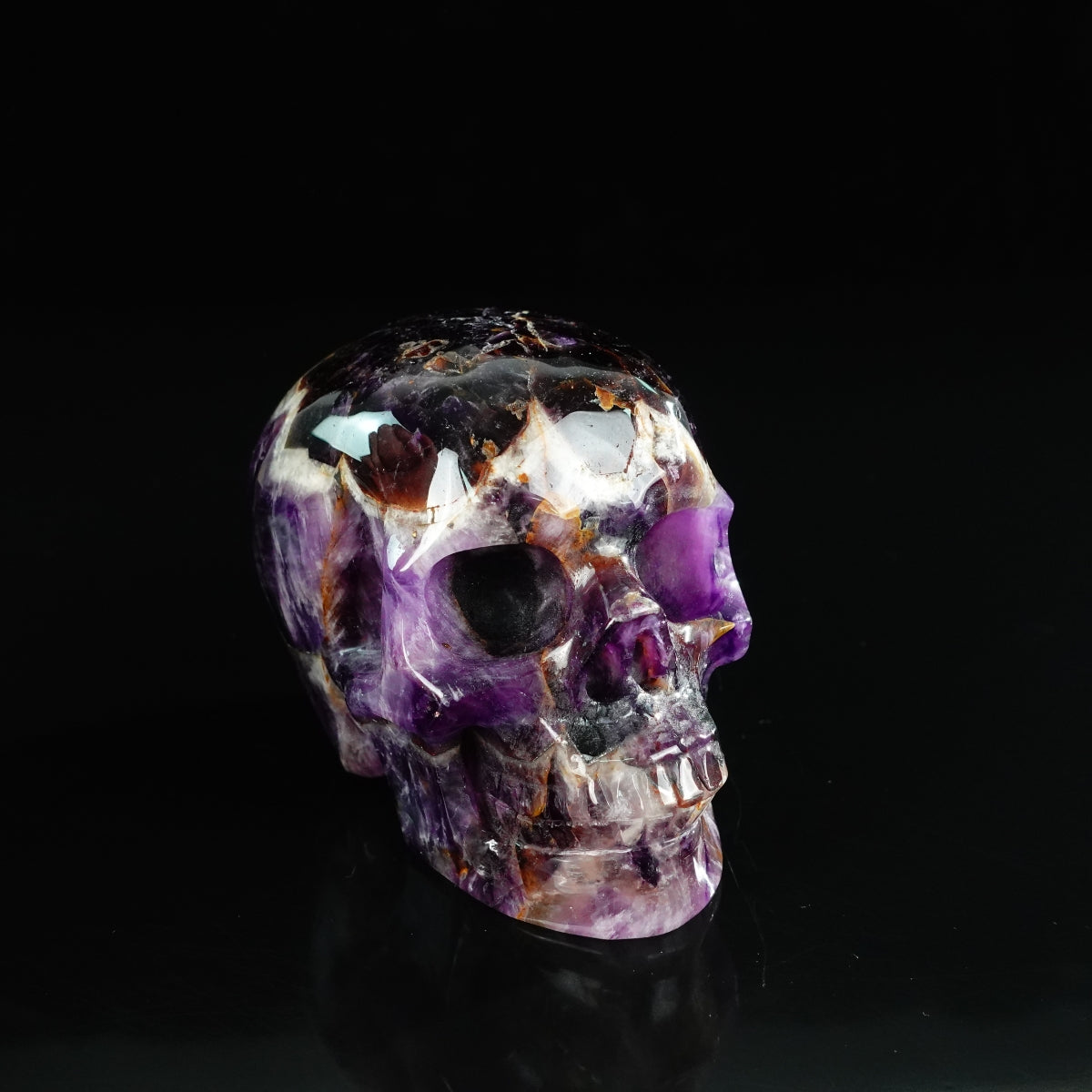 4.5" Amethyst Crystal Skull Carving - Unique Piece #AM06