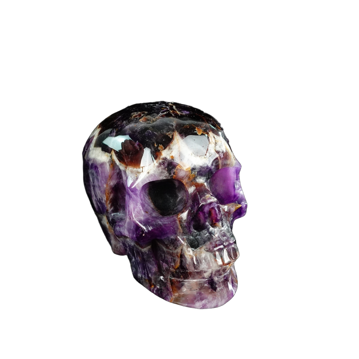 4.5" Amethyst Crystal Skull Carving - Unique Piece #AM06