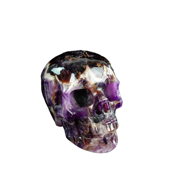 4.5" Amethyst Crystal Skull Carving - Unique Piece #AM06 - alternate view