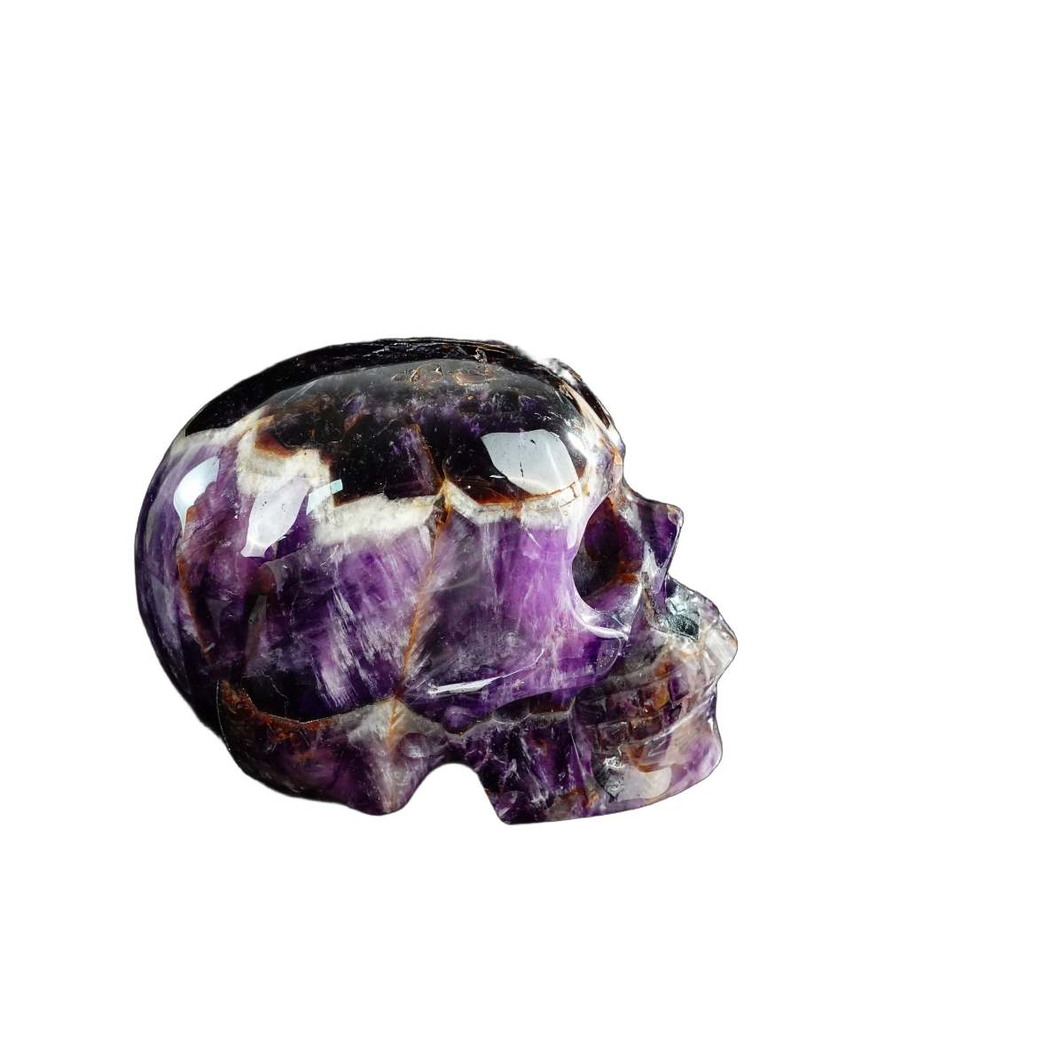 4.5" Amethyst Crystal Skull Carving - Unique Piece #AM06