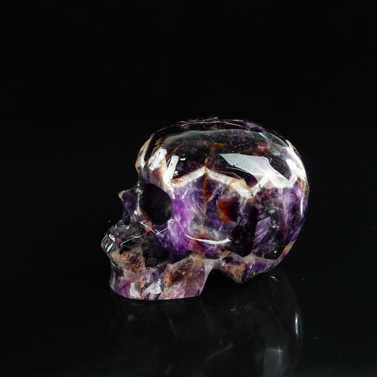 4.5" Amethyst Crystal Skull Carving - Unique Piece #AM06