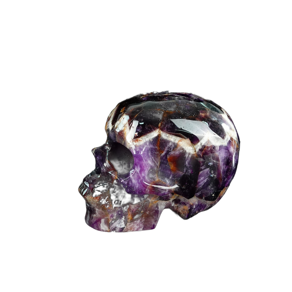 4.5" Amethyst Crystal Skull Carving - Unique Piece #AM06