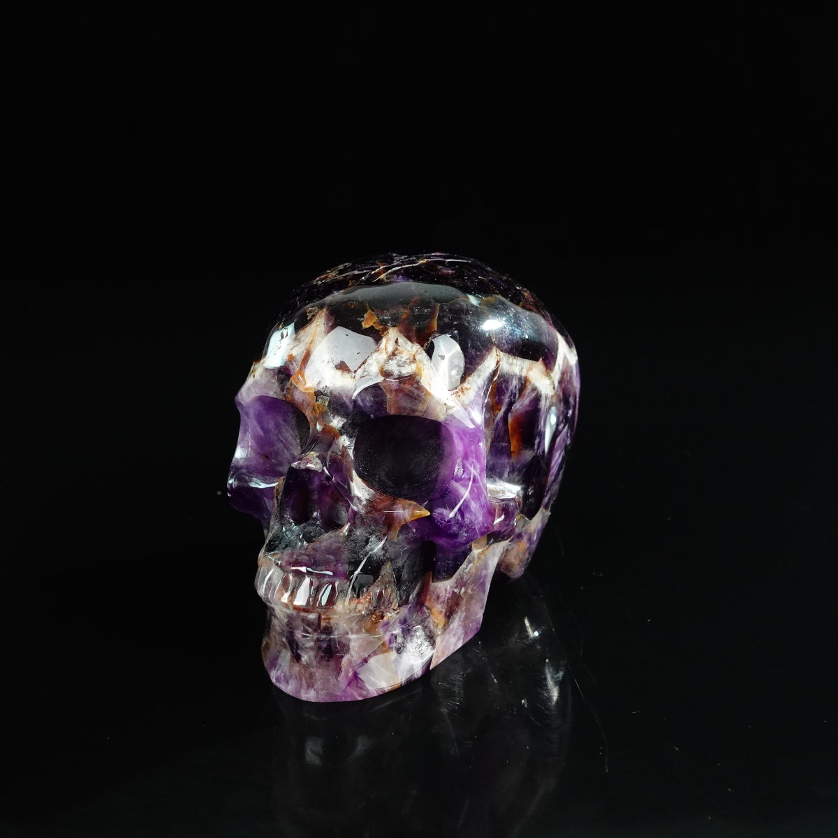 4.5" Amethyst Crystal Skull Carving - Unique Piece #AM06