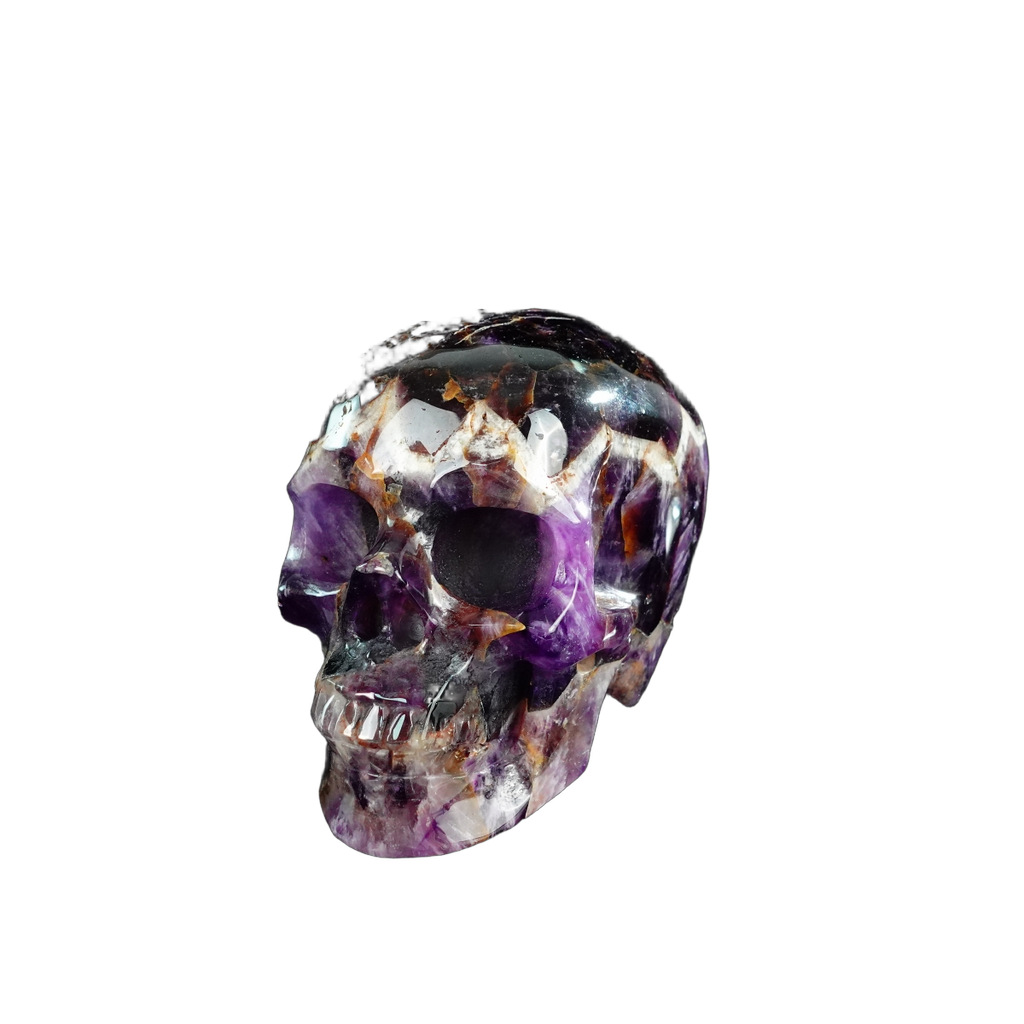 4.5" Amethyst Crystal Skull Carving - Unique Piece #AM06