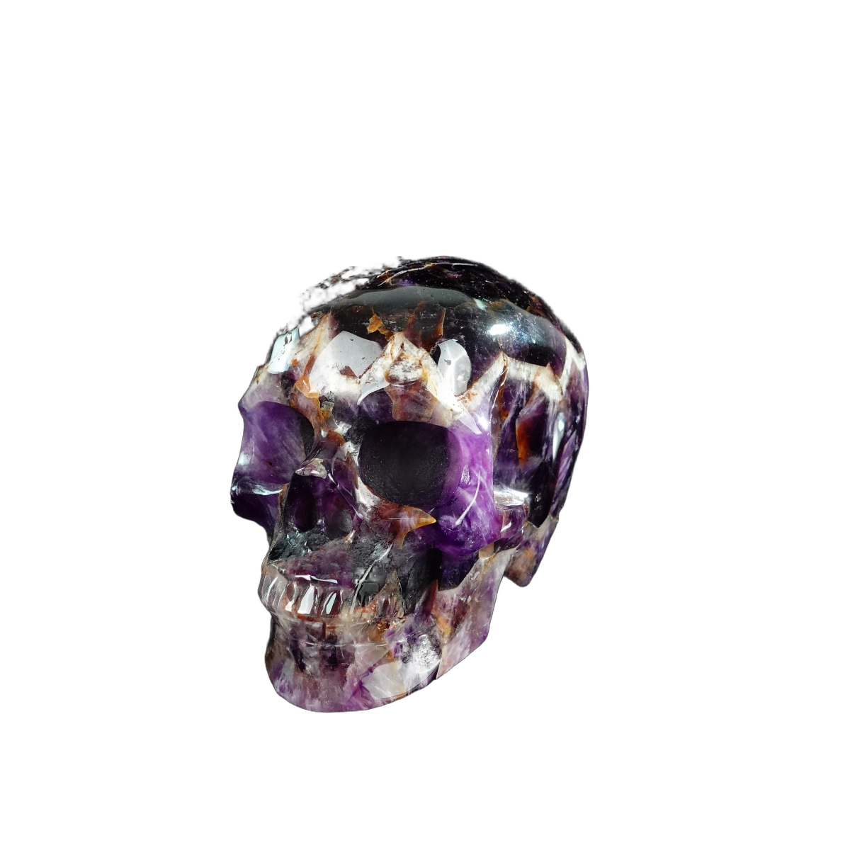 4.5" Amethyst Crystal Skull Carving - Unique Piece #AM06
