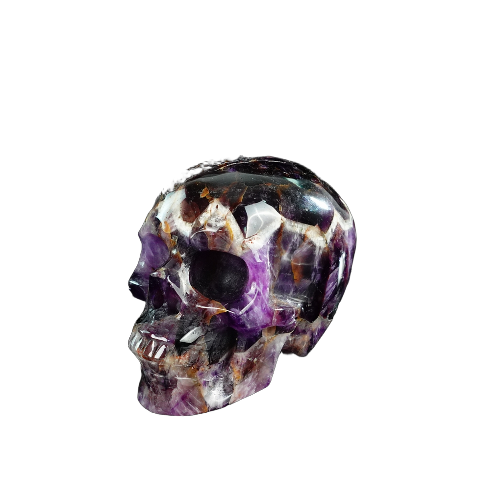 4.5" Amethyst Crystal Skull Carving - Unique Piece #AM06