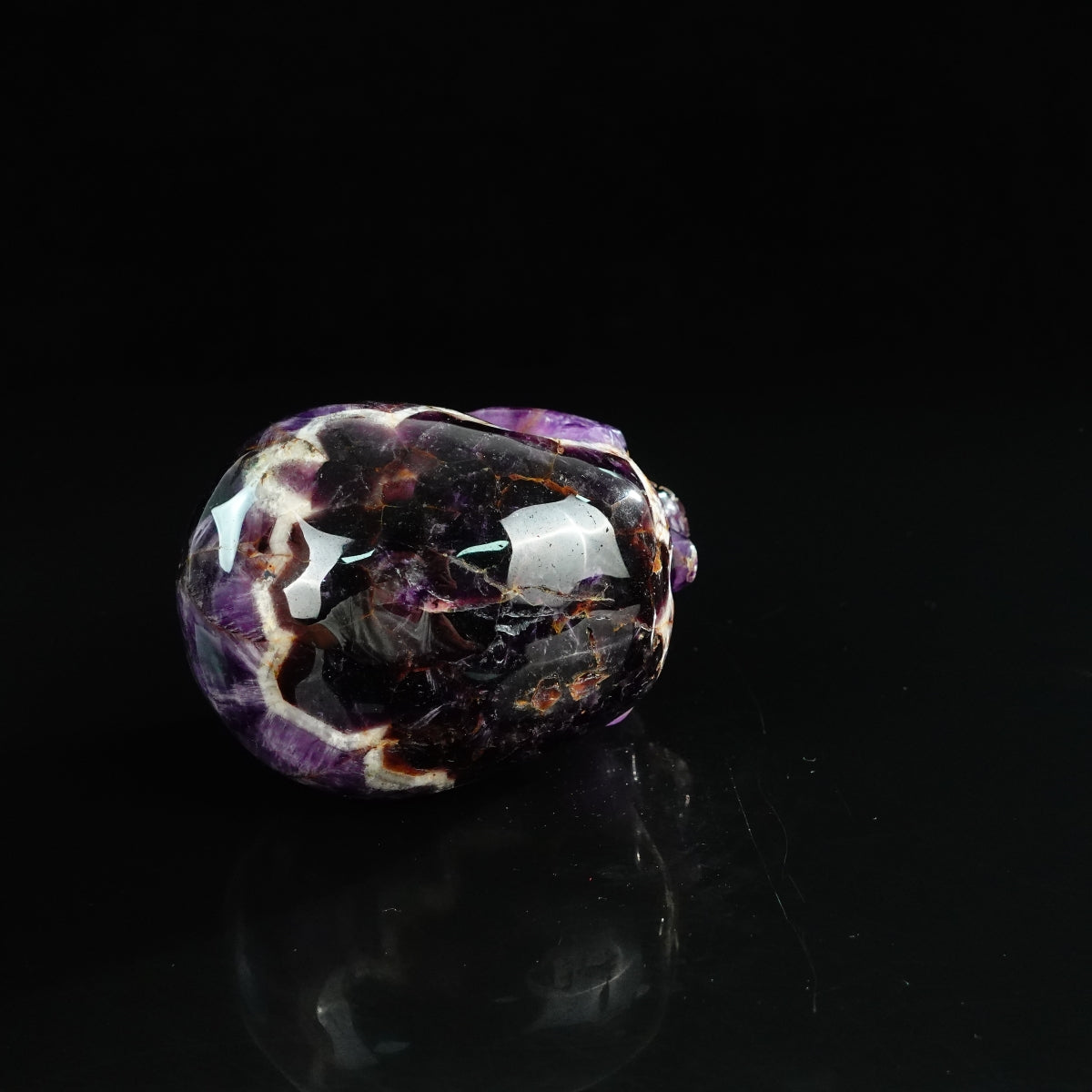 4.5" Amethyst Crystal Skull Carving - Unique Piece #AM06