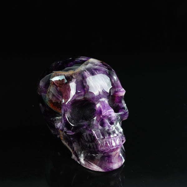 4.5" Amethyst Crystal Skull Carving - Unique Piece #AM07 - alternate view