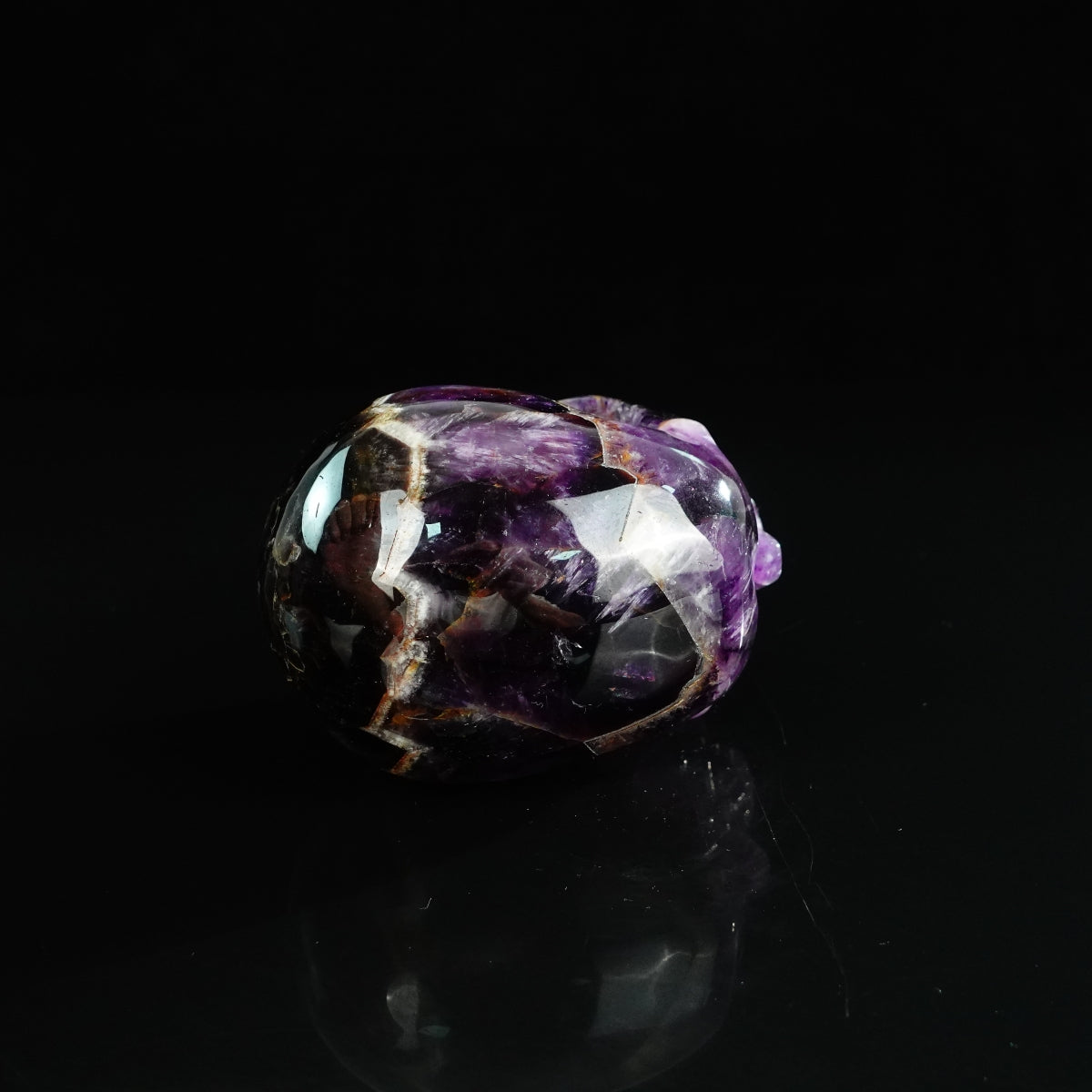 4.5" Amethyst Crystal Skull Carving - Unique Piece #AM07