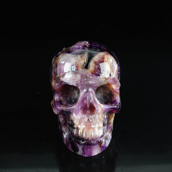 4.5" Amethyst Crystal Skull Carving - Unique Piece #AM08