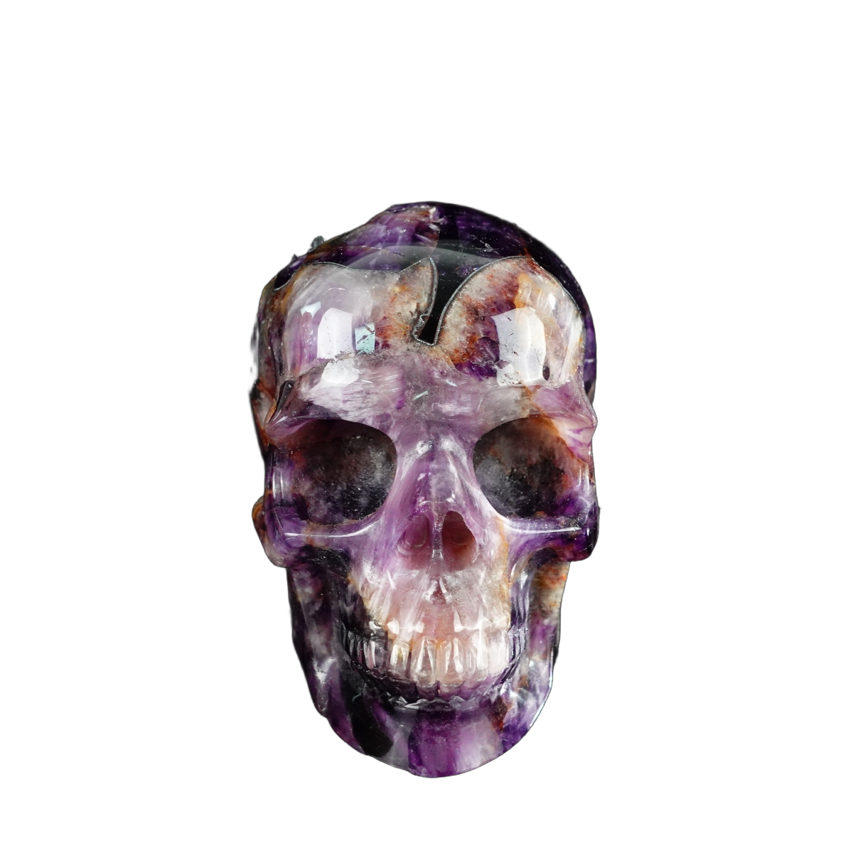 4.5" Amethyst Crystal Skull Carving - Unique Piece #AM08