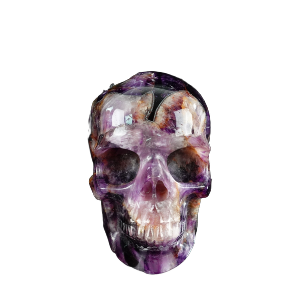 4.5" Amethyst Crystal Skull Carving - Unique Piece #AM08