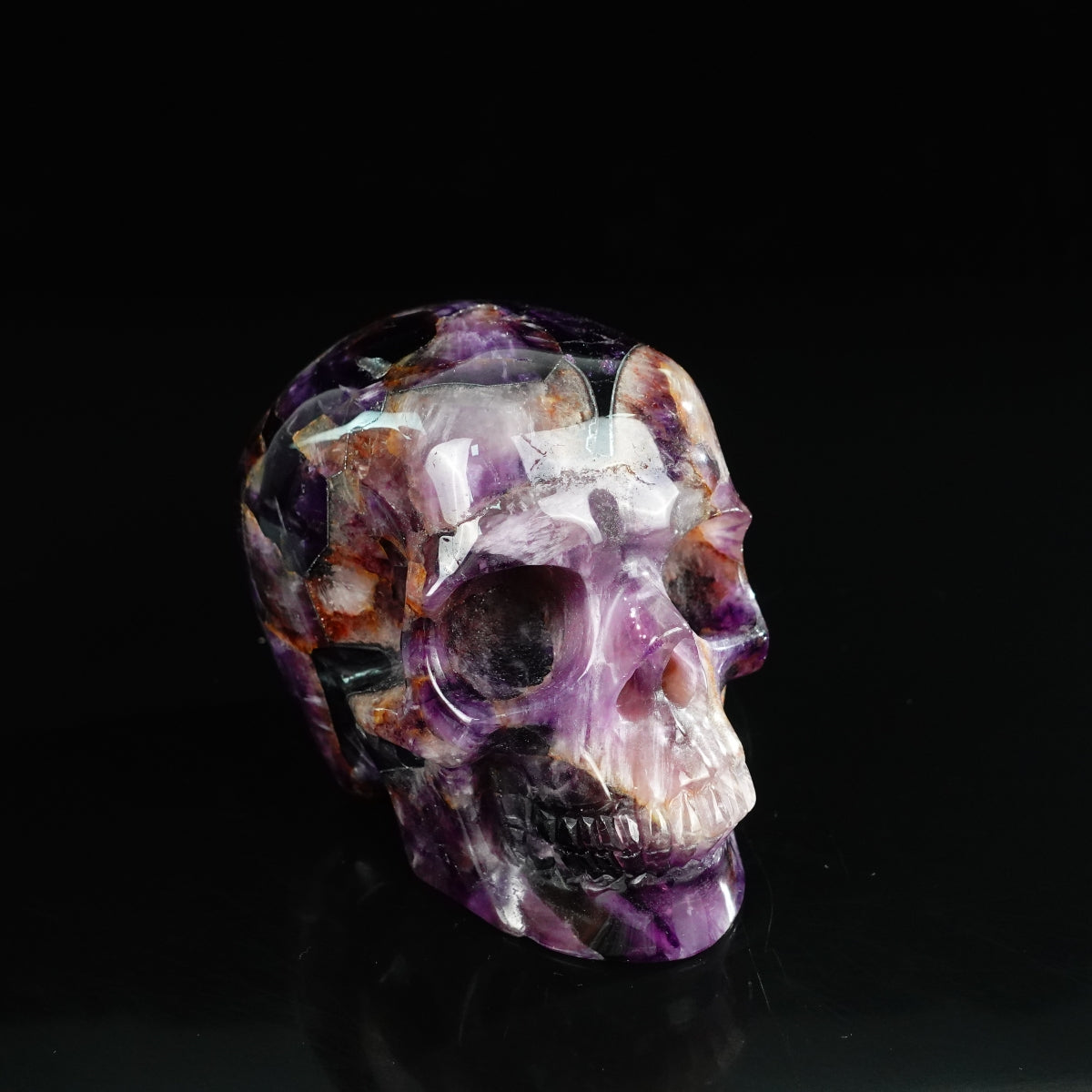 4.5" Amethyst Crystal Skull Carving - Unique Piece #AM08