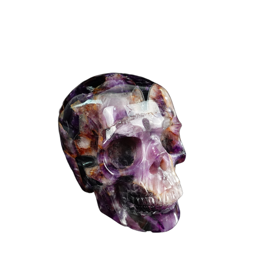 4.5" Amethyst Crystal Skull Carving - Unique Piece #AM08