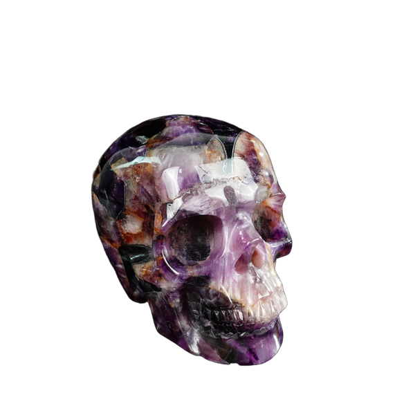 4.5" Amethyst Crystal Skull Carving - Unique Piece #AM08 - alternate view