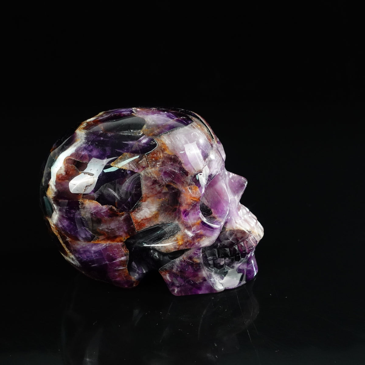 4.5" Amethyst Crystal Skull Carving - Unique Piece #AM08