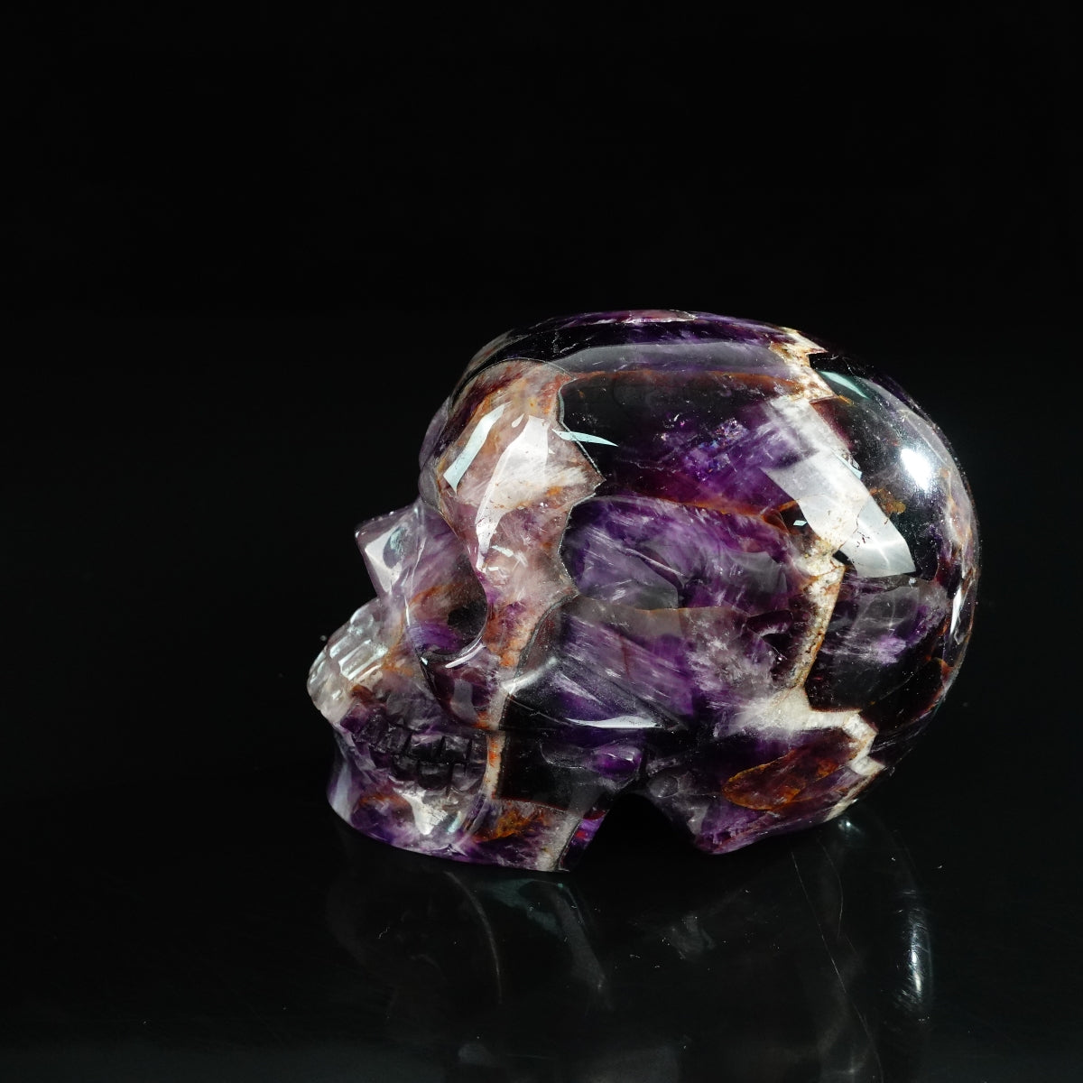4.5" Amethyst Crystal Skull Carving - Unique Piece #AM08