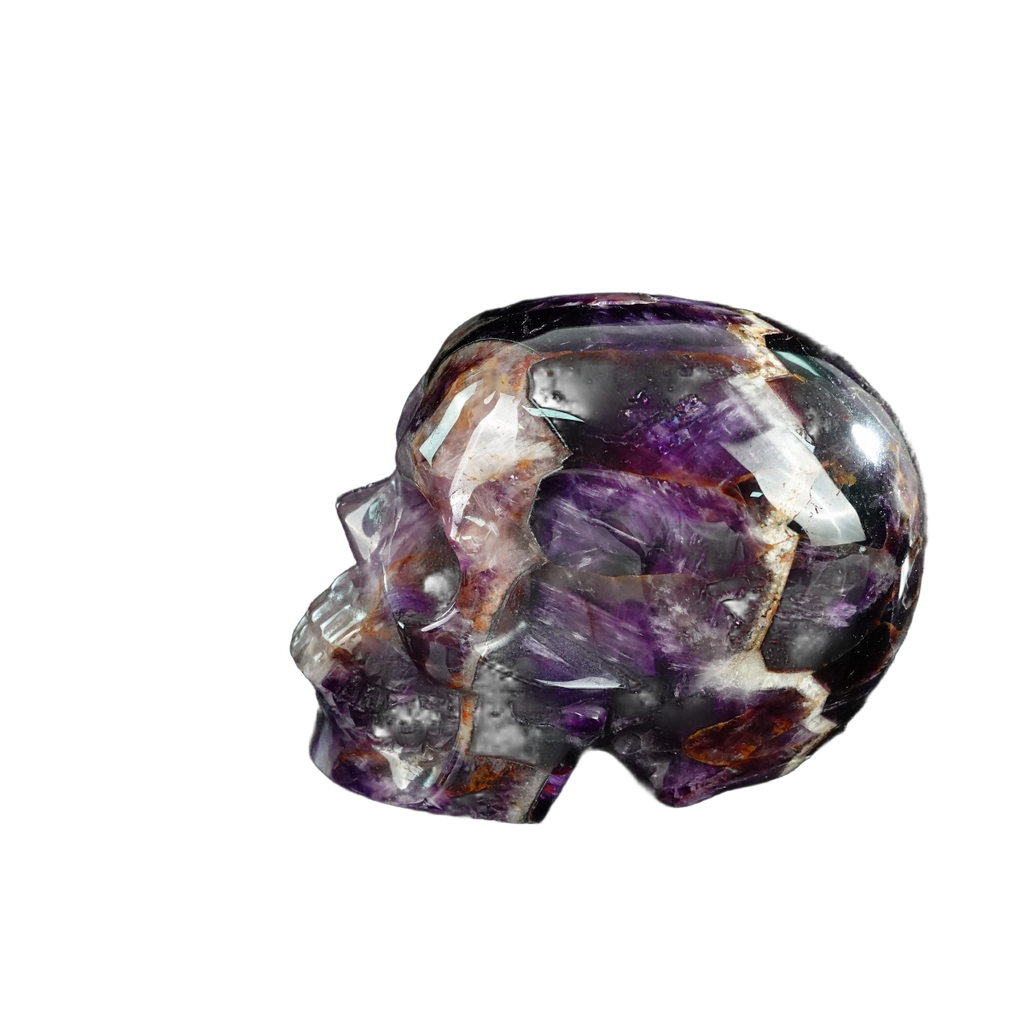4.5" Amethyst Crystal Skull Carving - Unique Piece #AM08