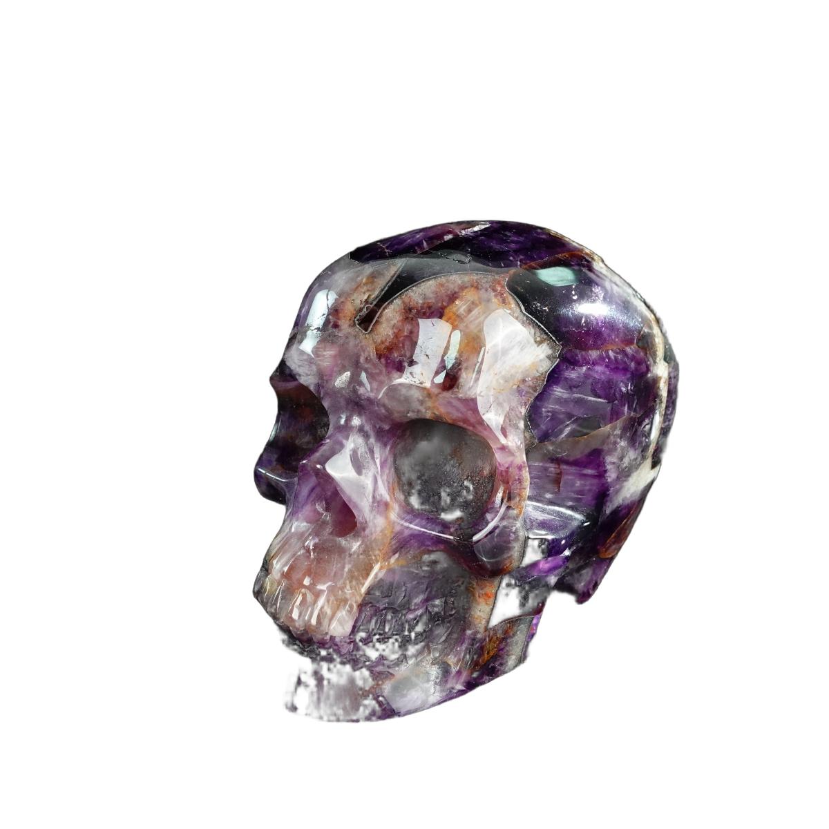 4.5" Amethyst Crystal Skull Carving - Unique Piece #AM08