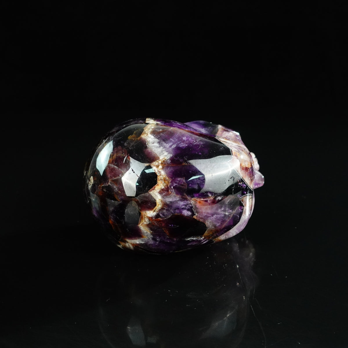4.5" Amethyst Crystal Skull Carving - Unique Piece #AM08