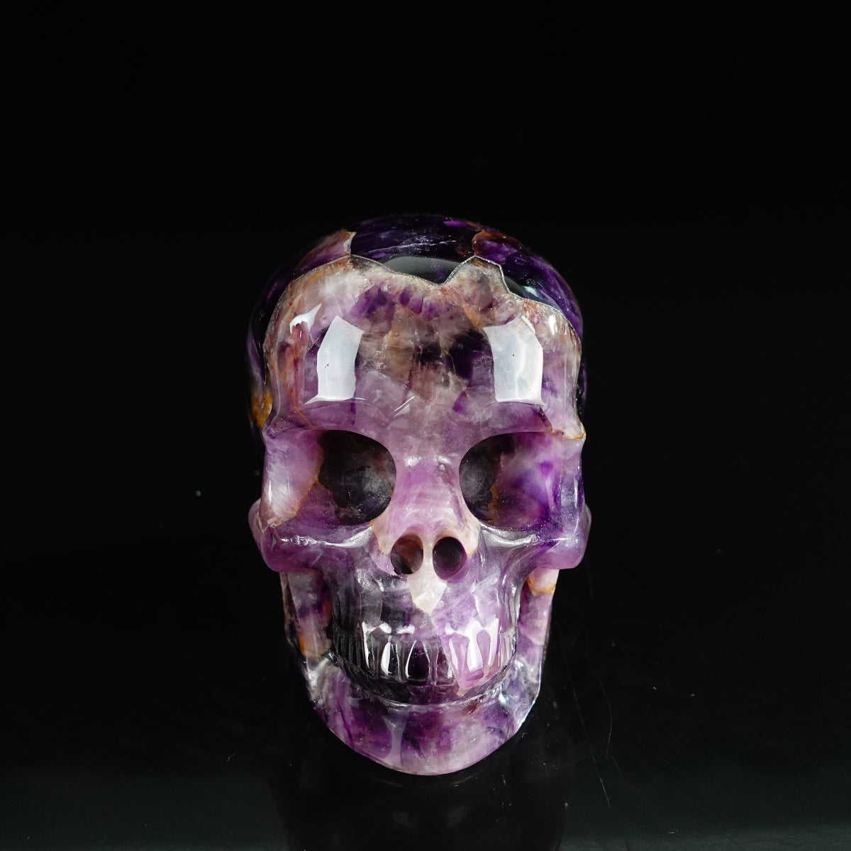 4.5" Amethyst Crystal Skull Carving - Unique Piece #AM09