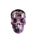 4.5" Amethyst Crystal Skull Carving - Unique Piece #AM09