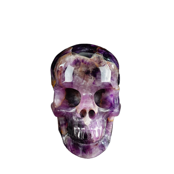 4.5" Amethyst Crystal Skull Carving - Unique Piece #AM09