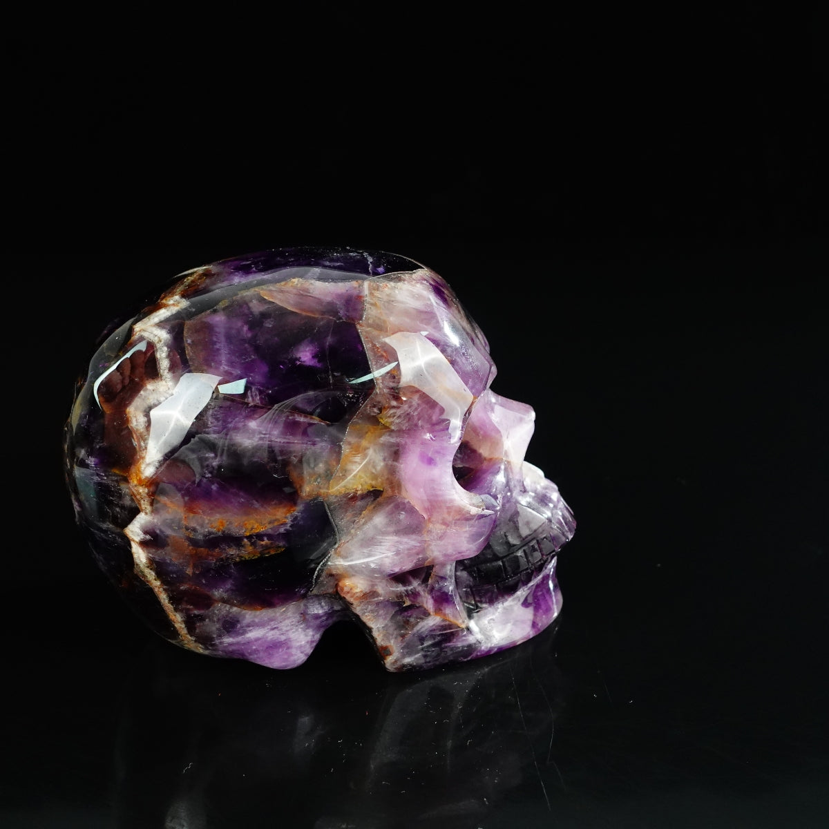 4.5" Amethyst Crystal Skull Carving - Unique Piece #AM09