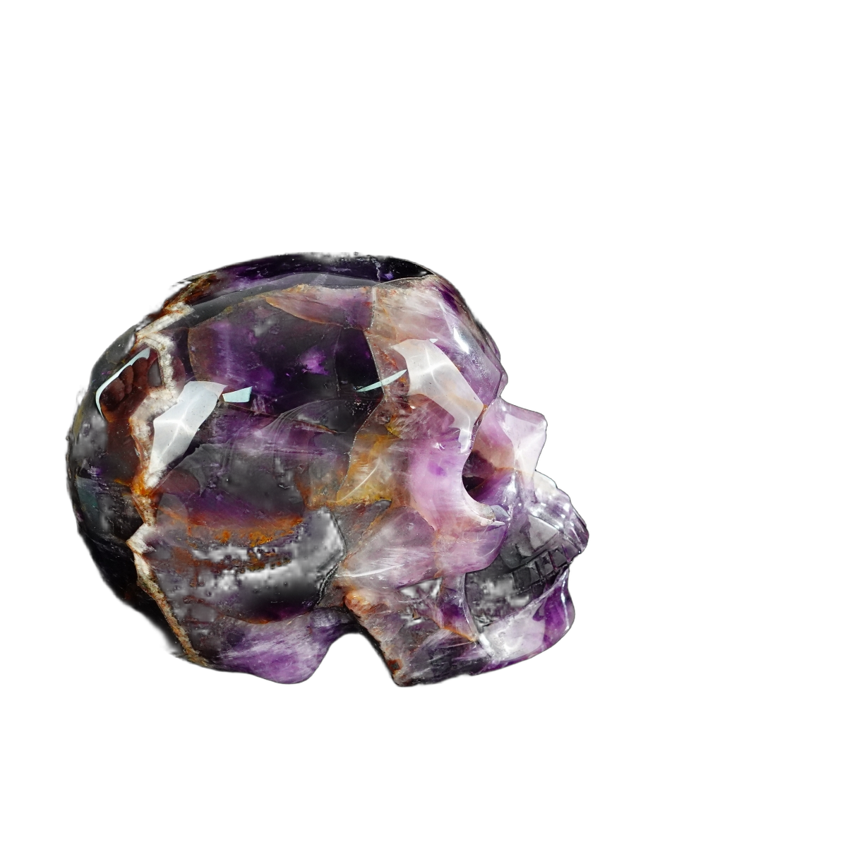 4.5" Amethyst Crystal Skull Carving - Unique Piece #AM09