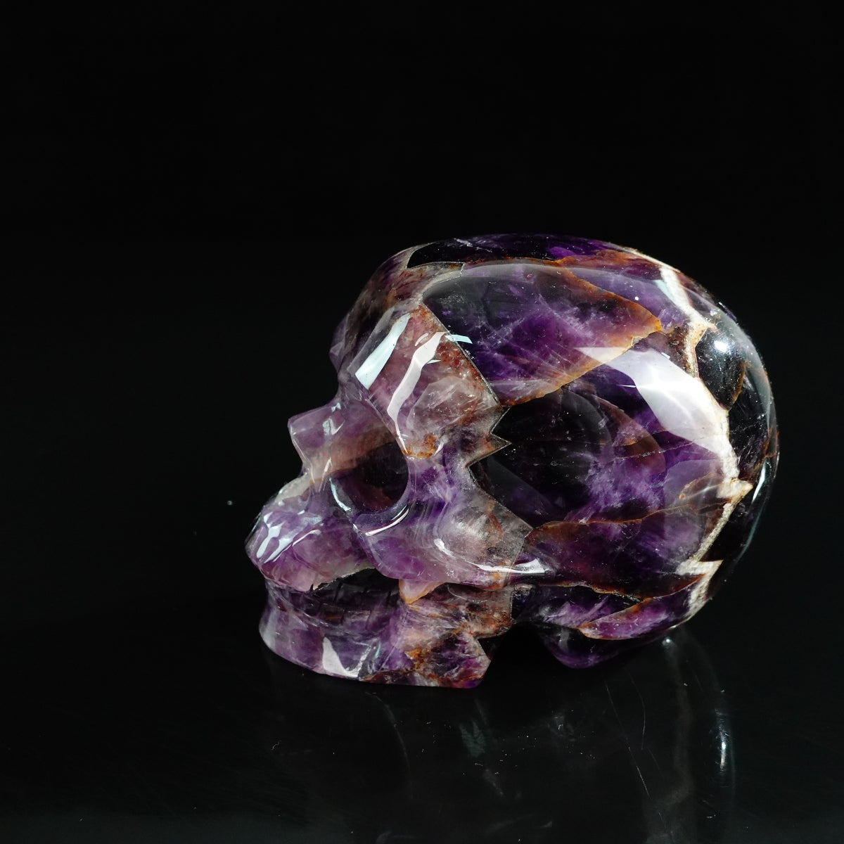 4.5" Amethyst Crystal Skull Carving - Unique Piece #AM09