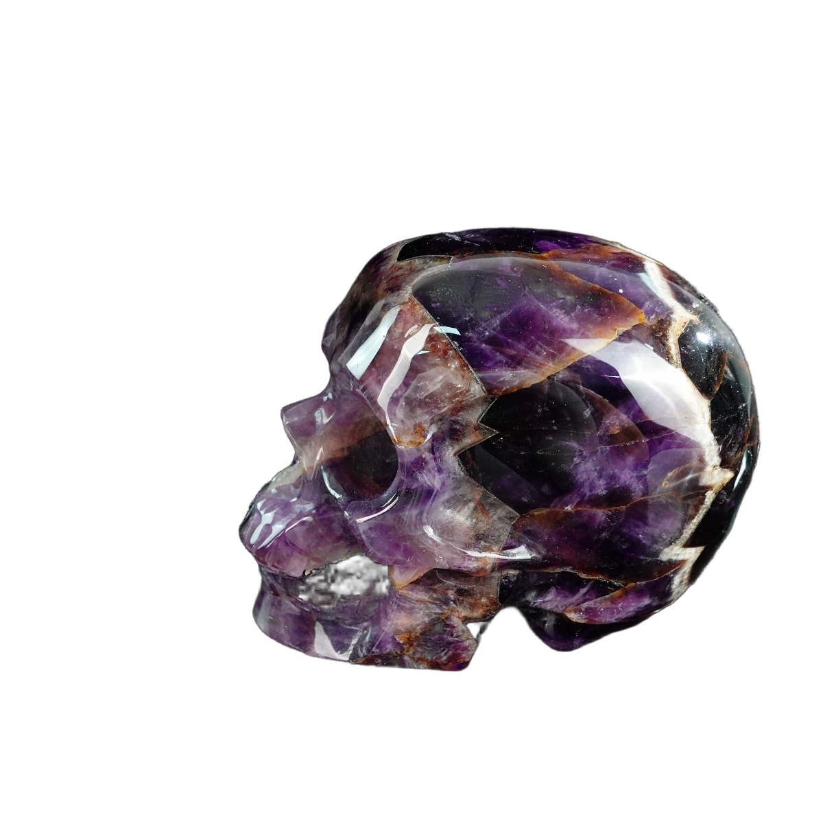 4.5" Amethyst Crystal Skull Carving - Unique Piece #AM09