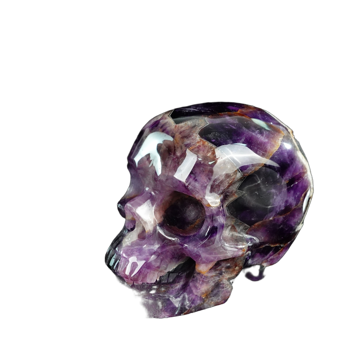 4.5" Amethyst Crystal Skull Carving - Unique Piece #AM09