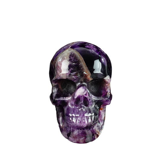 4.5" Amethyst Crystal Skull Carving - Unique Piece #AM10