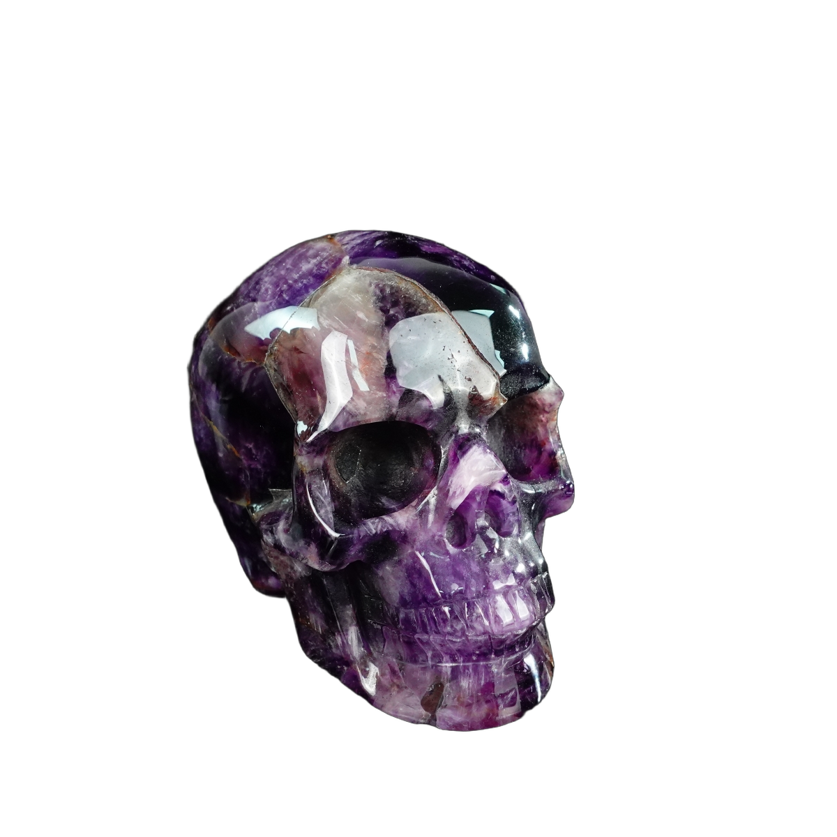 4.5" Amethyst Crystal Skull Carving - Unique Piece #AM10