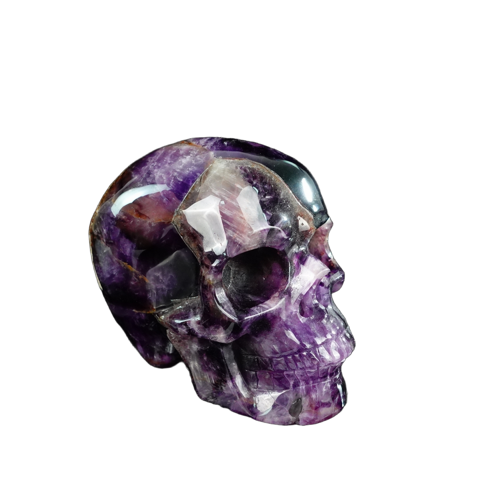 4.5" Amethyst Crystal Skull Carving - Unique Piece #AM10