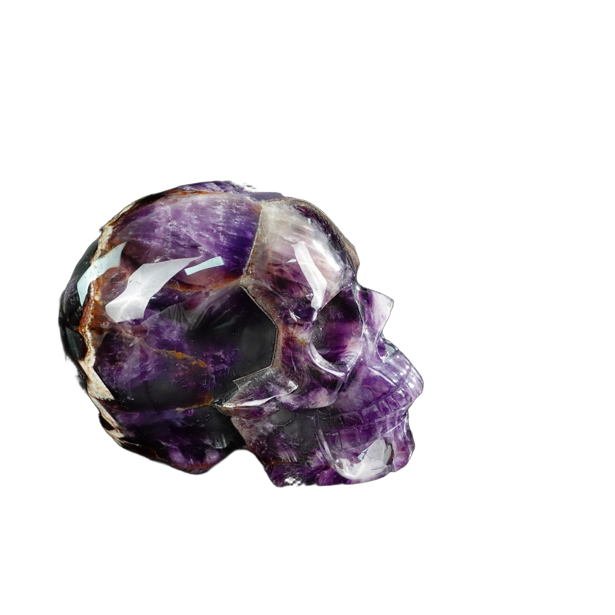 4.5" Amethyst Crystal Skull Carving - Unique Piece #AM10