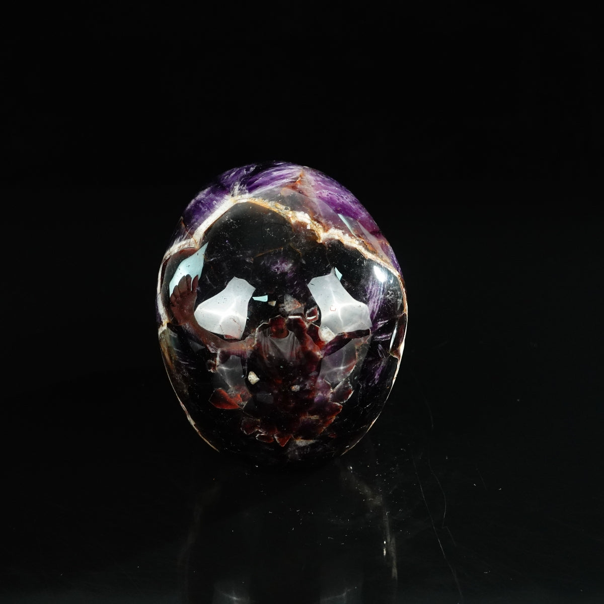 4.5" Amethyst Crystal Skull Carving - Unique Piece #AM10