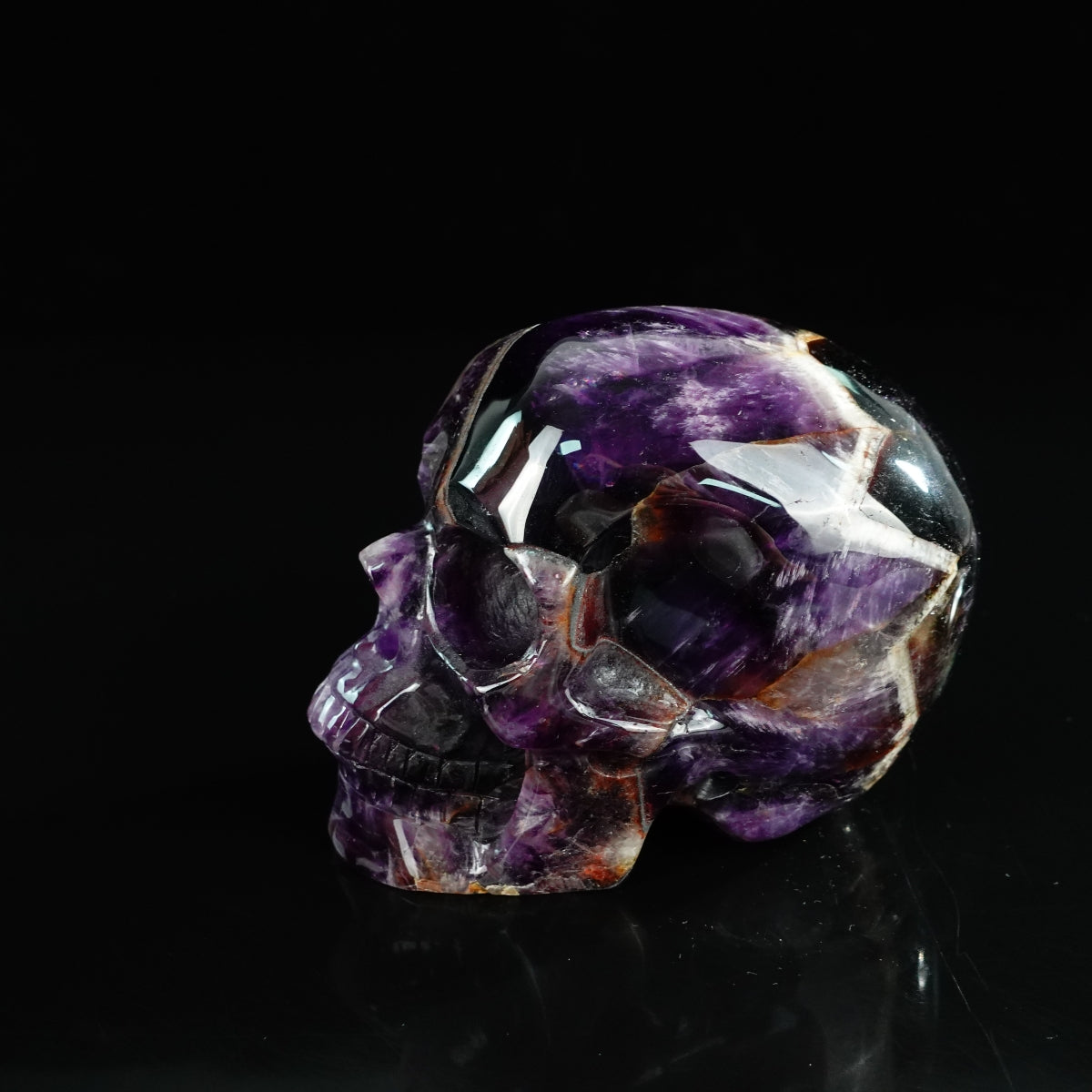 4.5" Amethyst Crystal Skull Carving - Unique Piece #AM10
