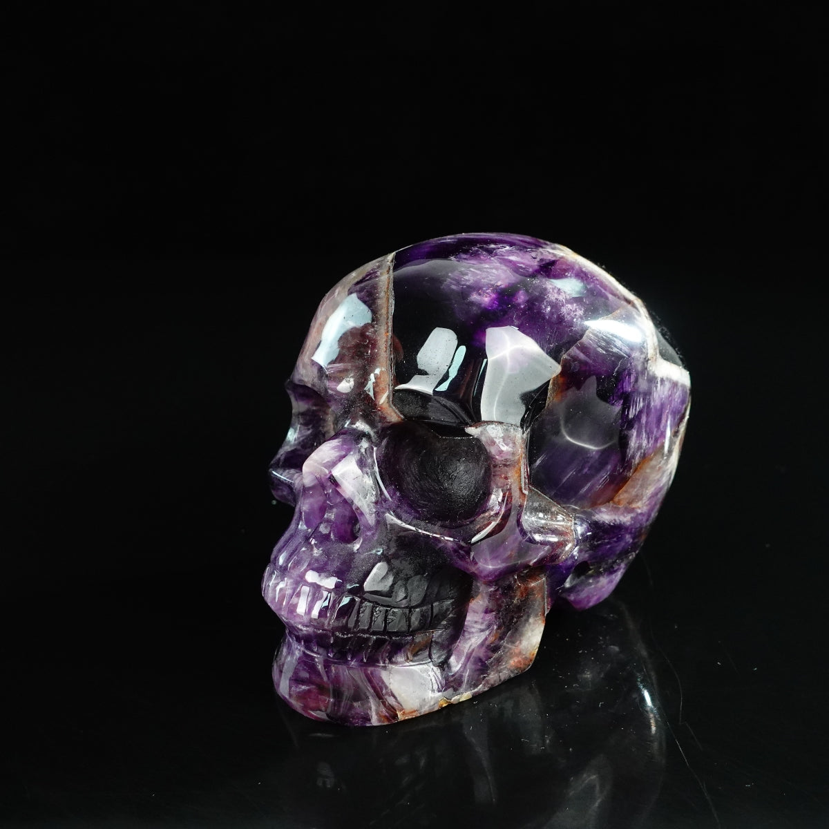 4.5" Amethyst Crystal Skull Carving - Unique Piece #AM10