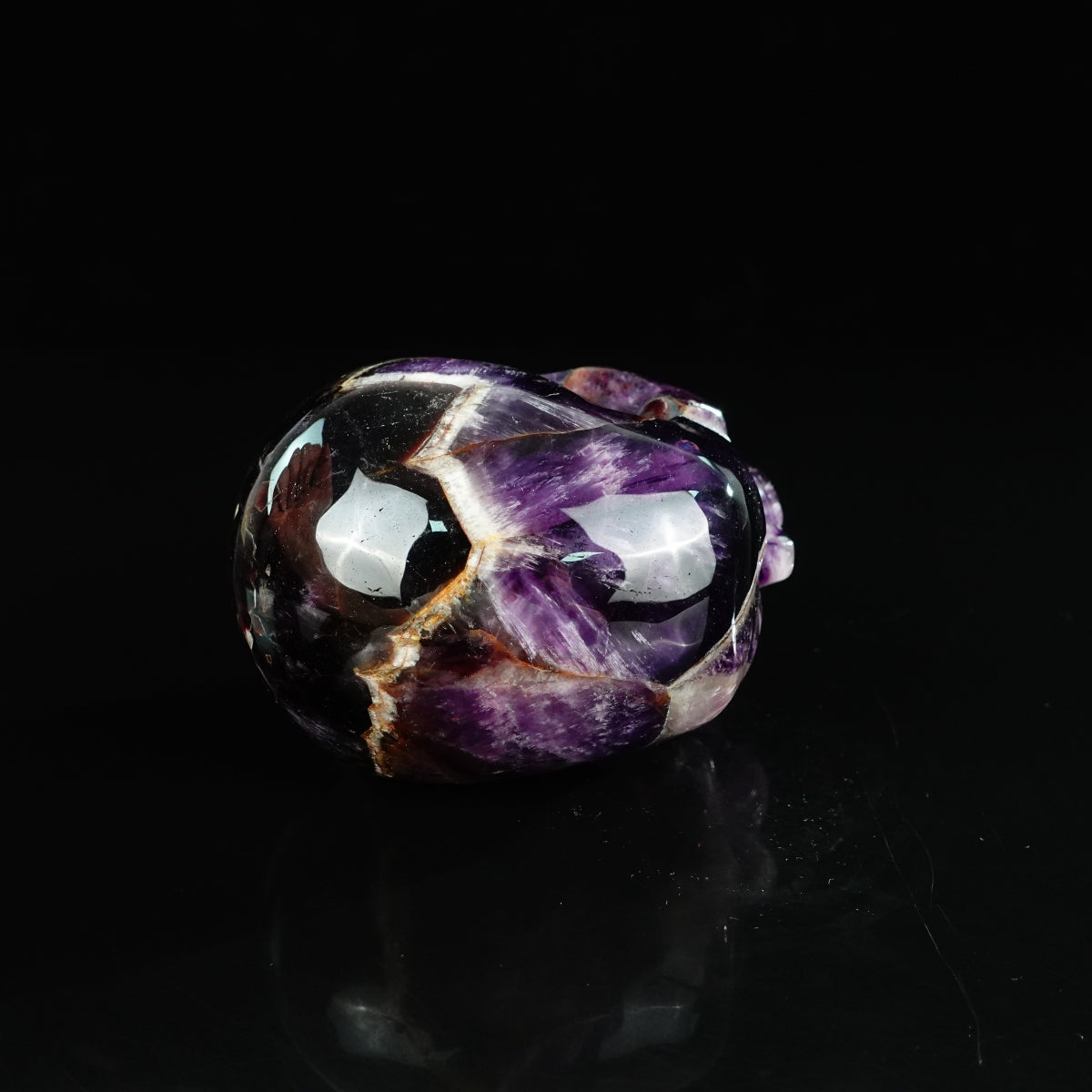 4.5" Amethyst Crystal Skull Carving - Unique Piece #AM10