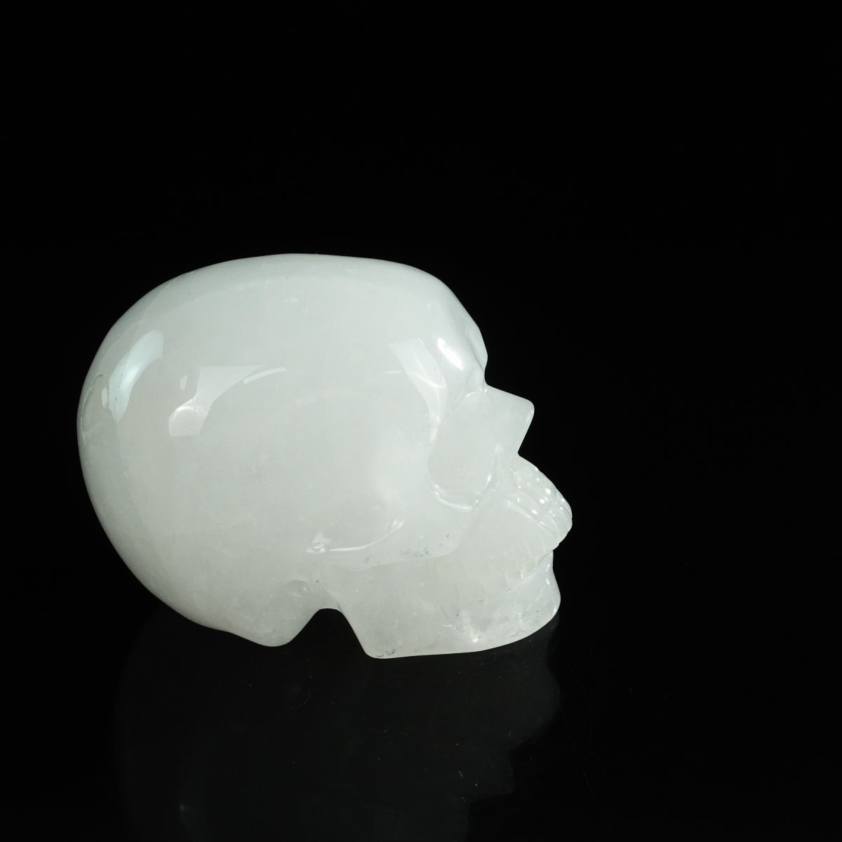 4.5" Angolan Quartz Crystal Skull Carving - Unique Piece #AQ01