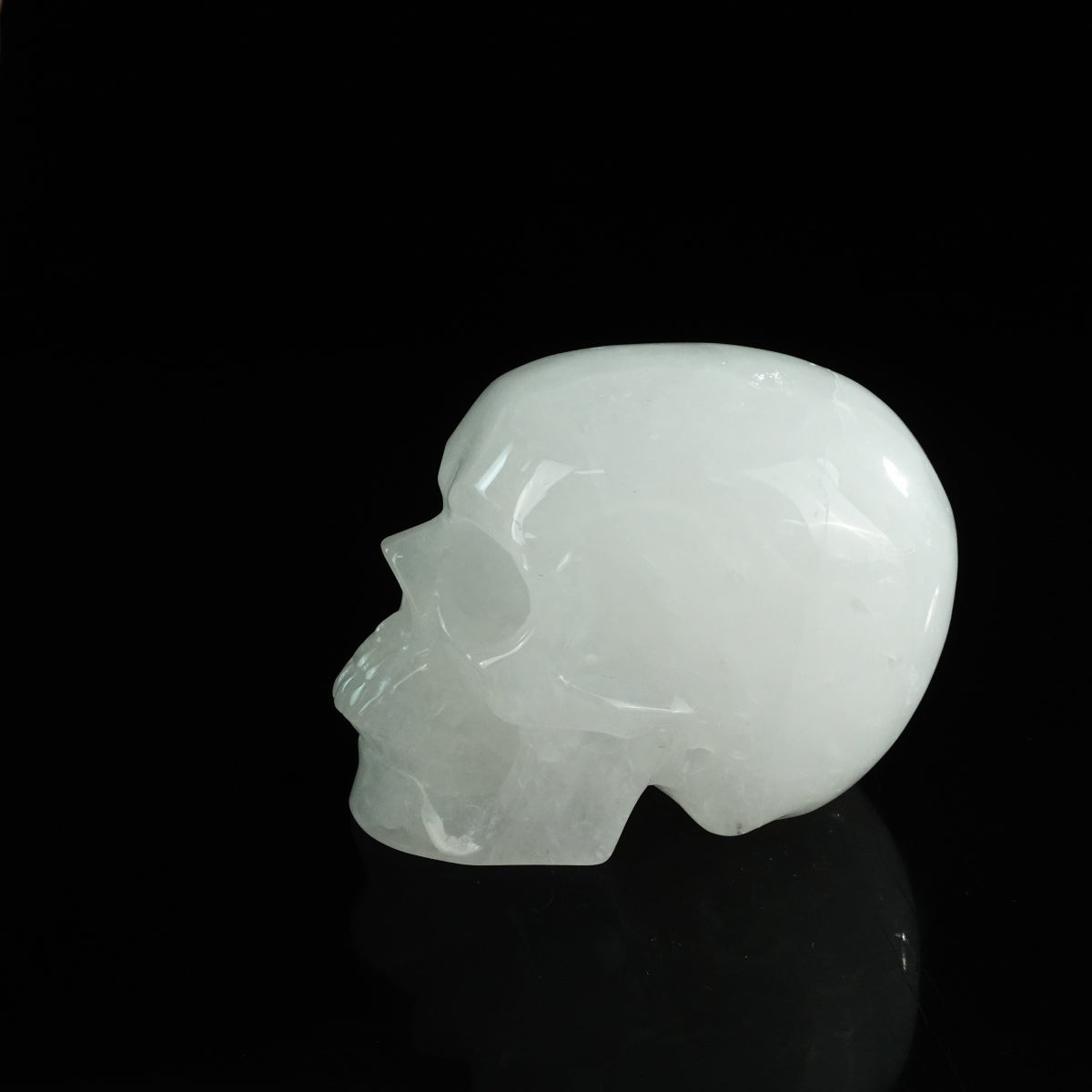 4.5" Angolan Quartz Crystal Skull Carving - Unique Piece #AQ01