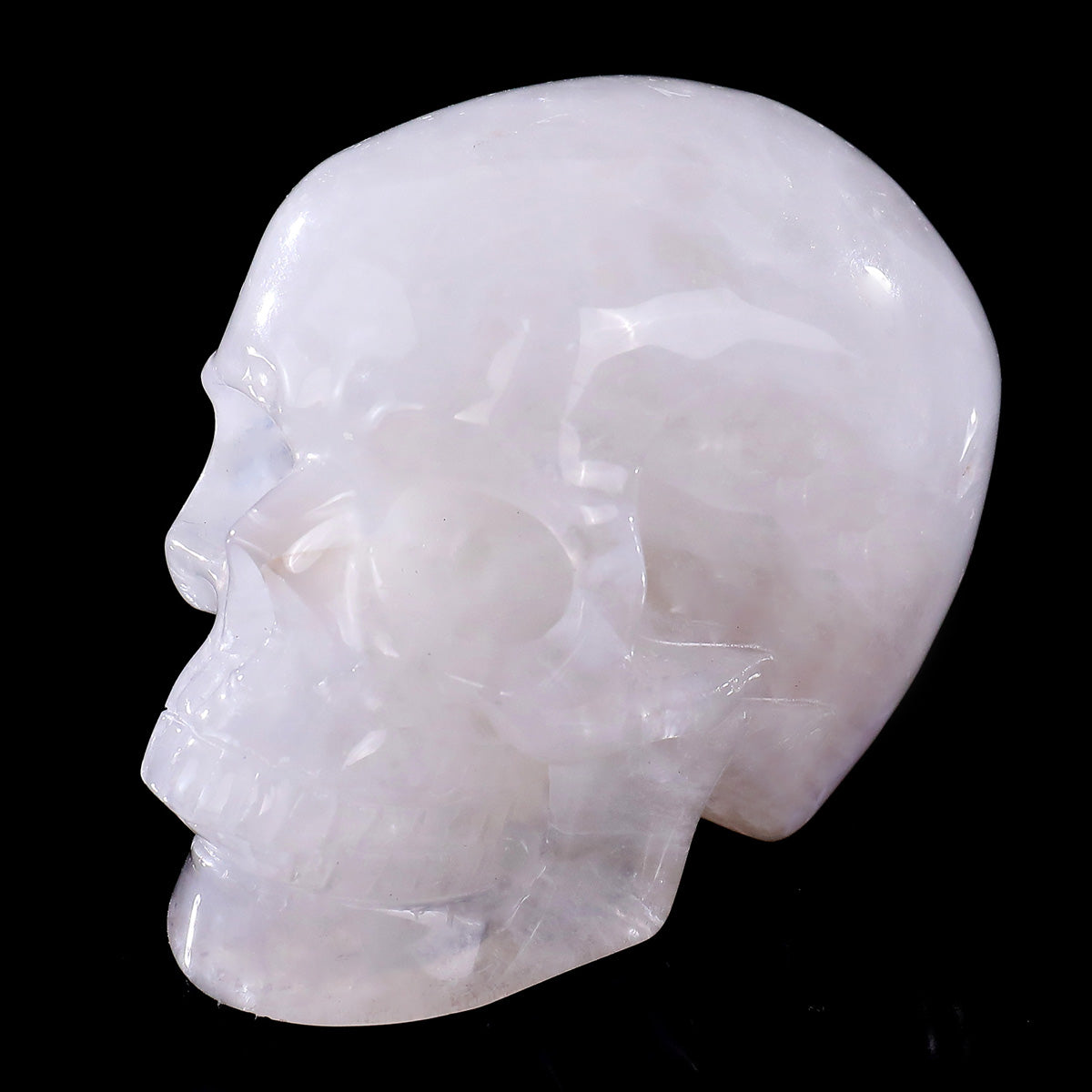 4.5" Angolan Quartz Crystal Skull Carving - Hand Carved Decor
